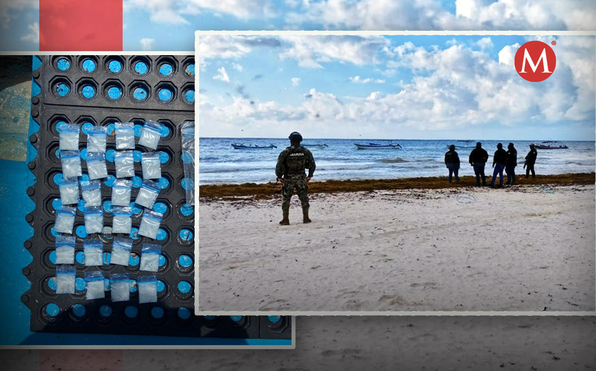 Se encontraron bolsitas con cocaína al interior de la lancha turística en Tulum. | Especial