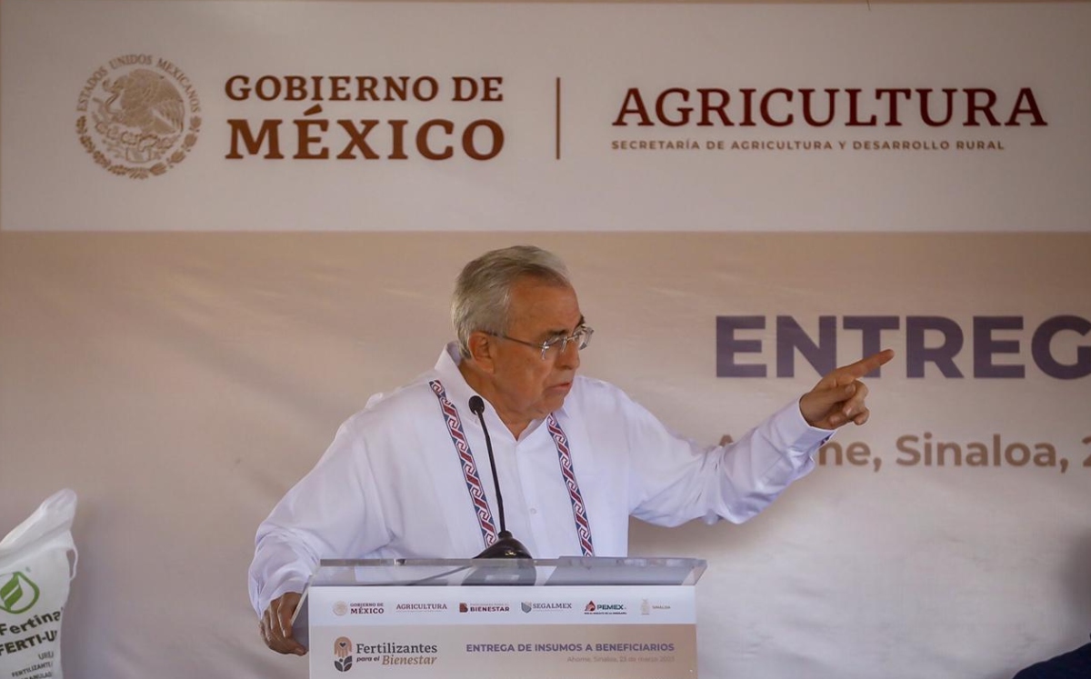 Rocha encabeza entrega del programa Fertilizantes para el Bienestar. (Especial)