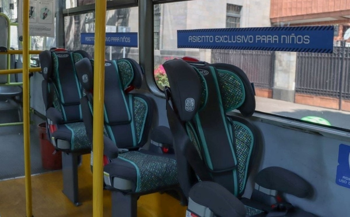 Los asientos serán para niños de entre tres y 10 años. | RTP CdMx