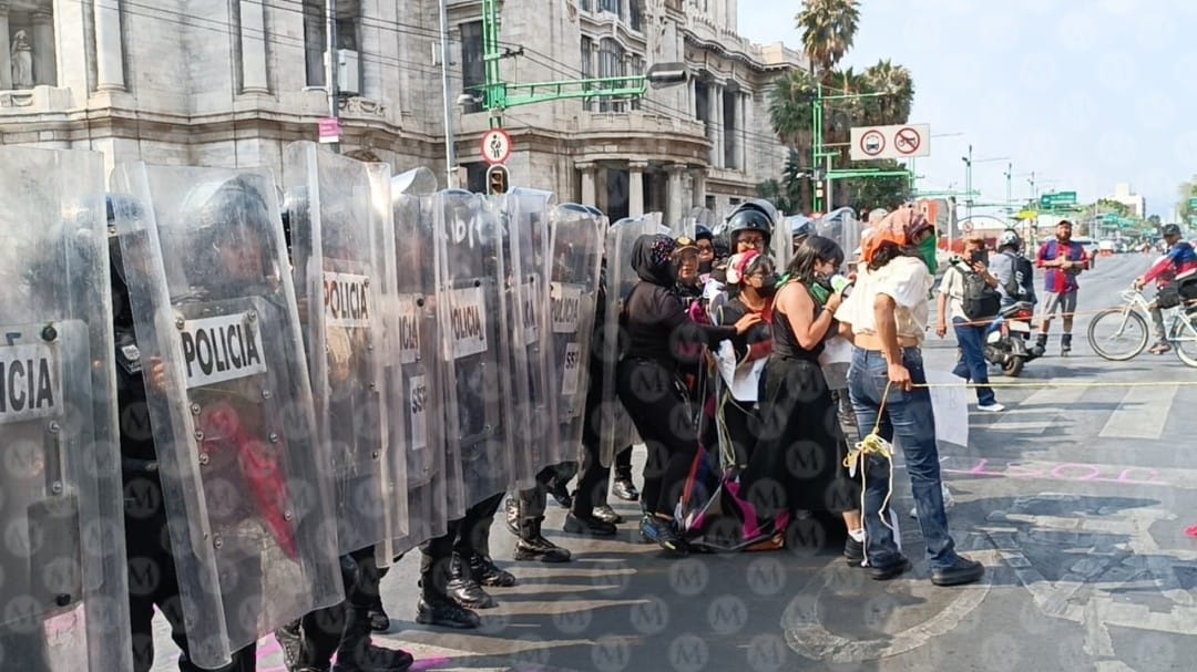 Manifestantes en Ciudad de México.