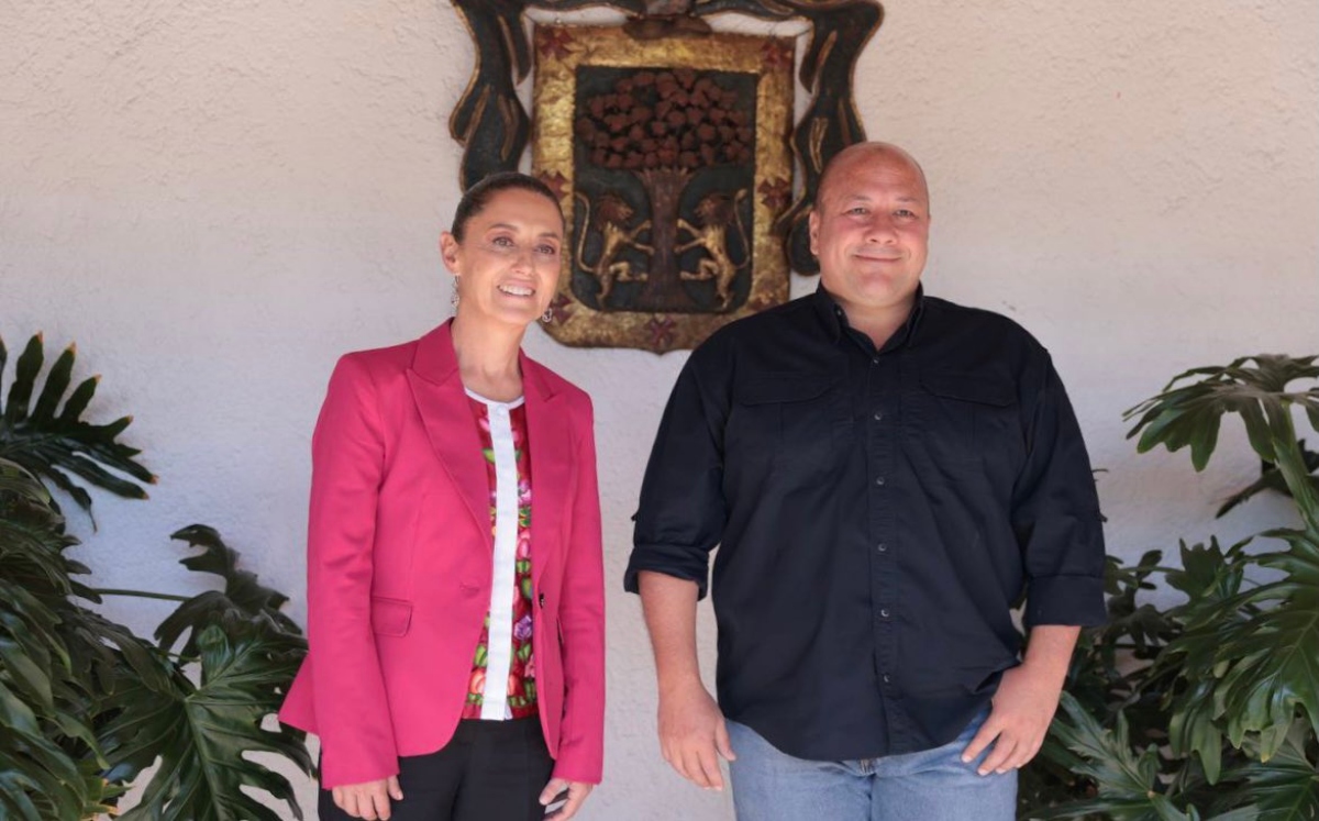 Claudia Sheinbaum se reunió con el gobernador de Jalisco Enrique Alfaro para tratar temas ambientales. / Foto tomada vía Twitter.