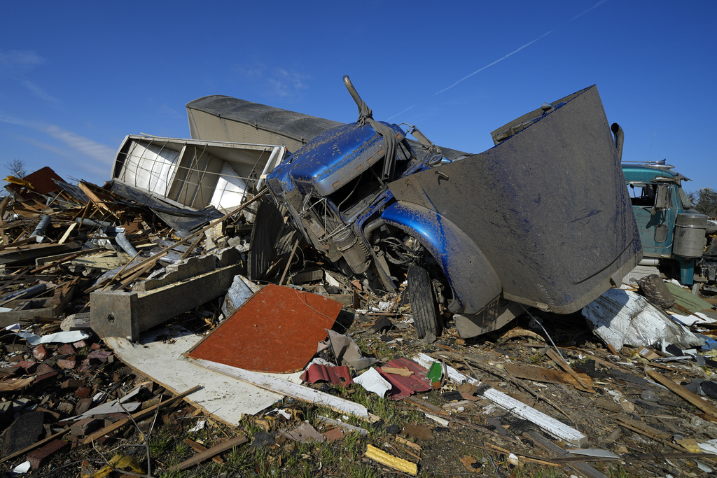 Las afectaciones en Misisipi tras el paso del tornado. | AP