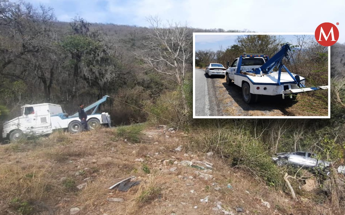 Familia se accidenta y vuelca en carretera 66 Tula-Ocampo, Tamaulipas
