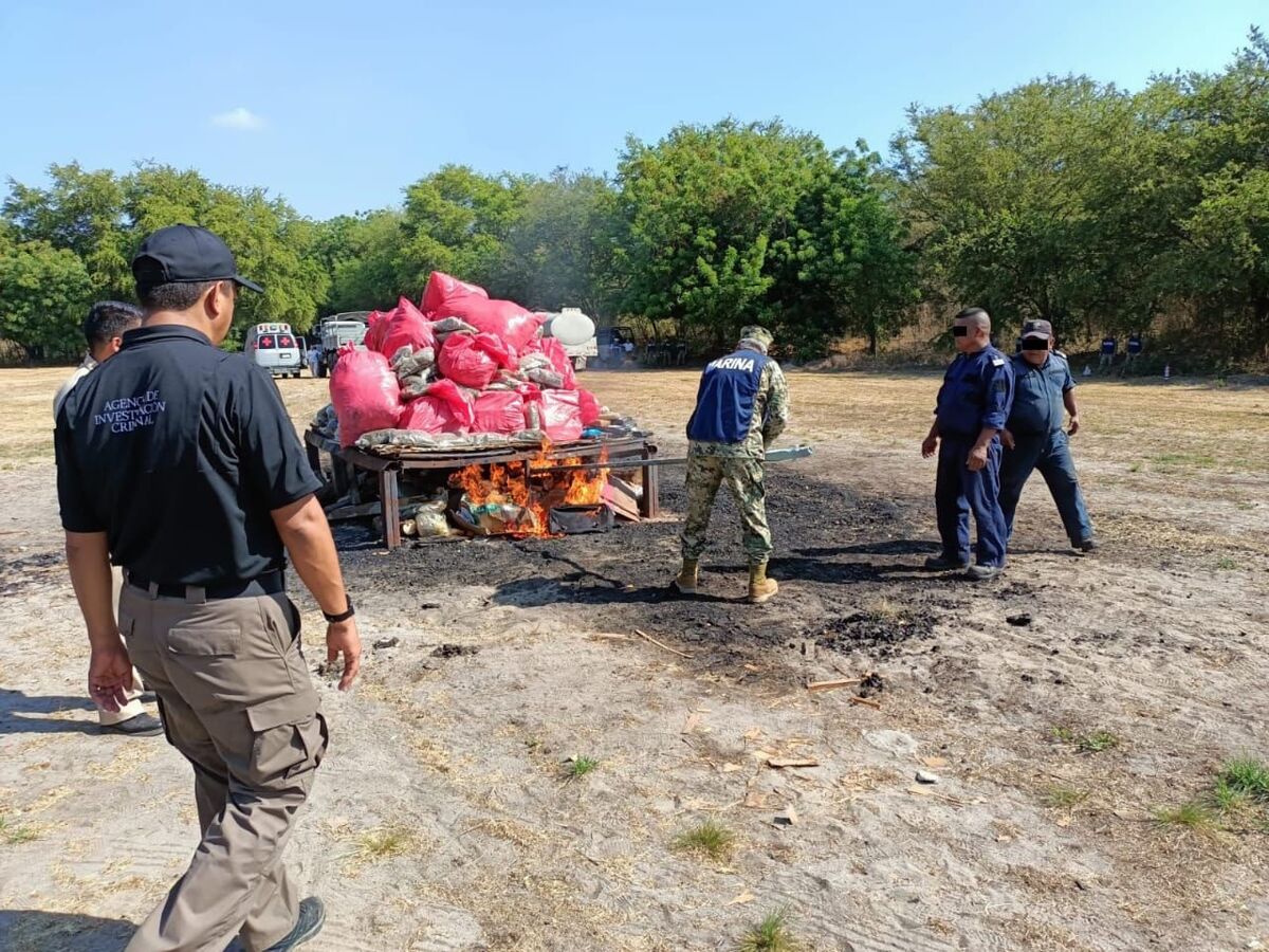 Narcóticos incinerado en Chiapas. (Especial)