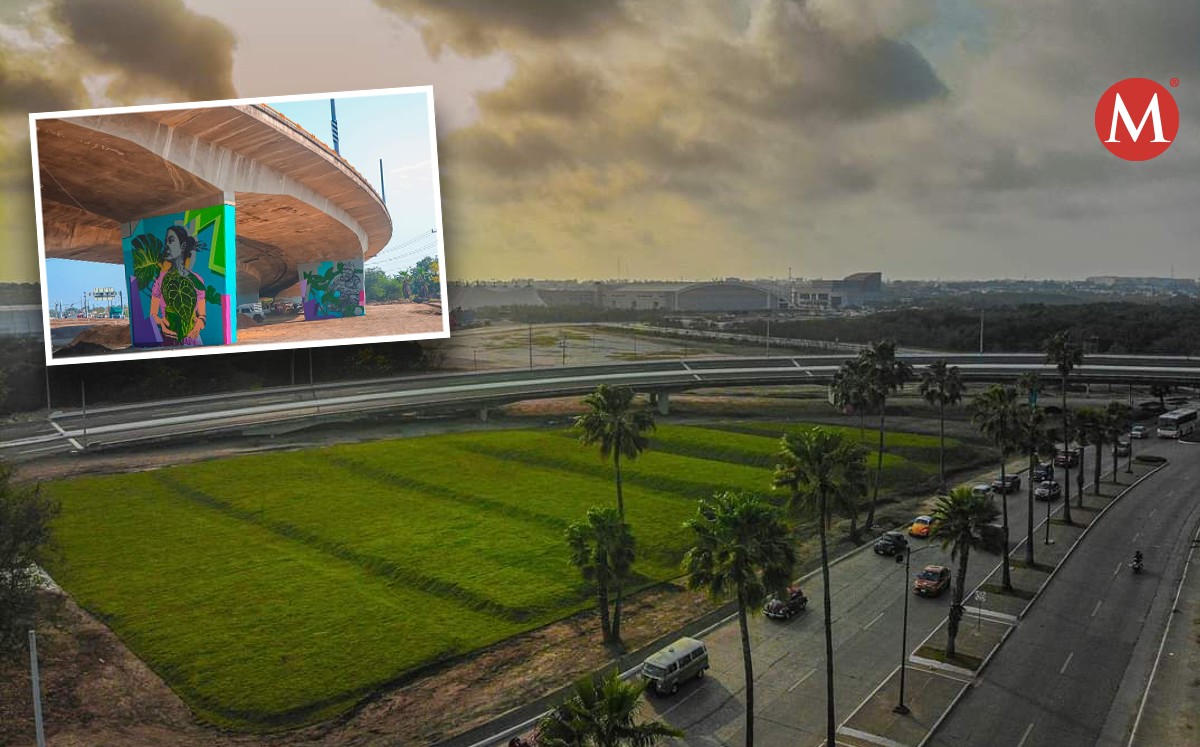 Realizan cambio de imagen al acceso a Tampico, con mega jardín