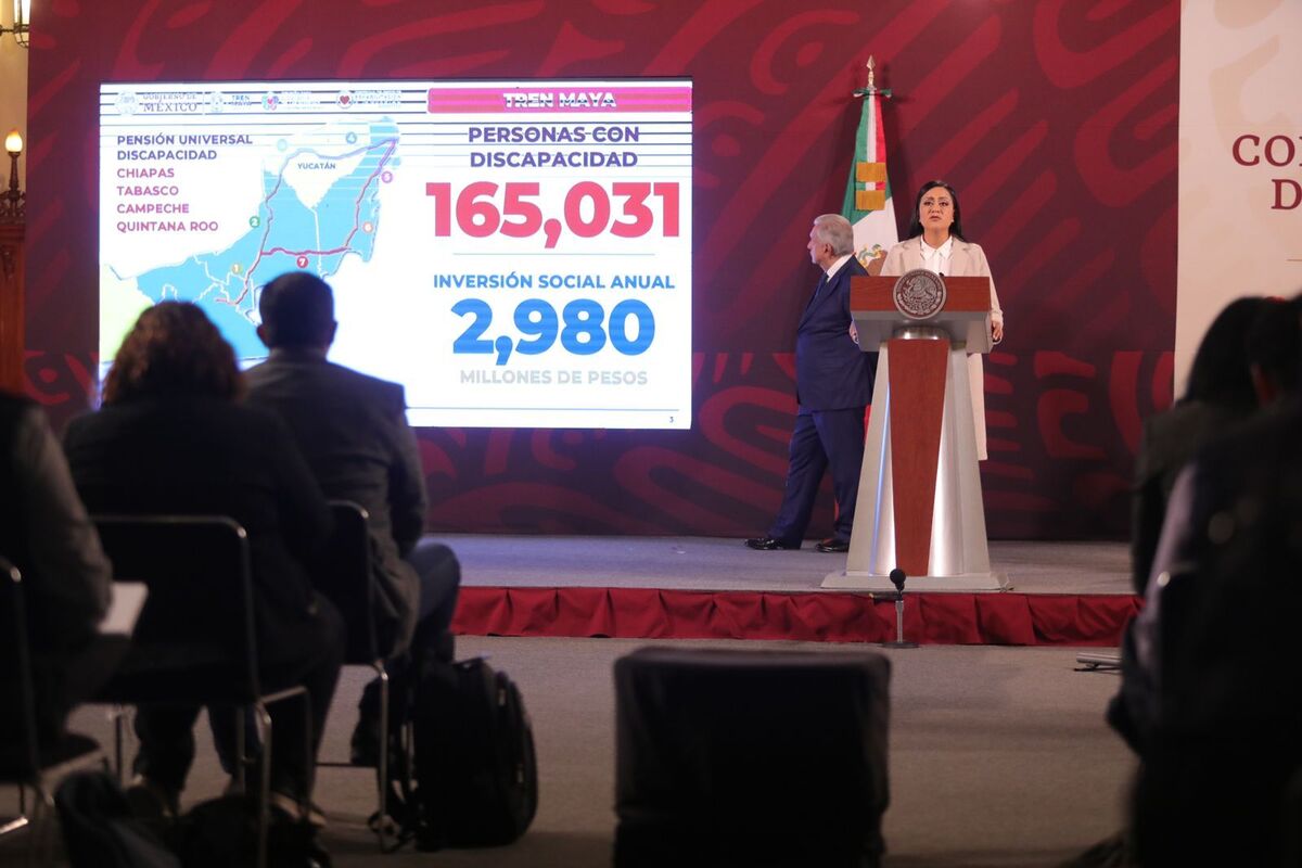 La secretaria de Bienestar, Ariadna Montiel, presentó el informe de cobertura en La Mañanera | Especial