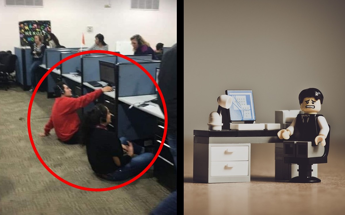 Call center retira sillas a empleados como castigo. | ESPECIAL