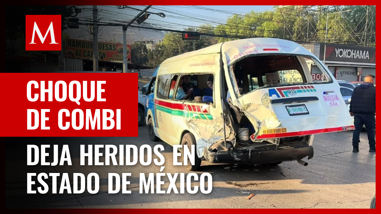 Choque de unidad de transporte público y un tráiler.