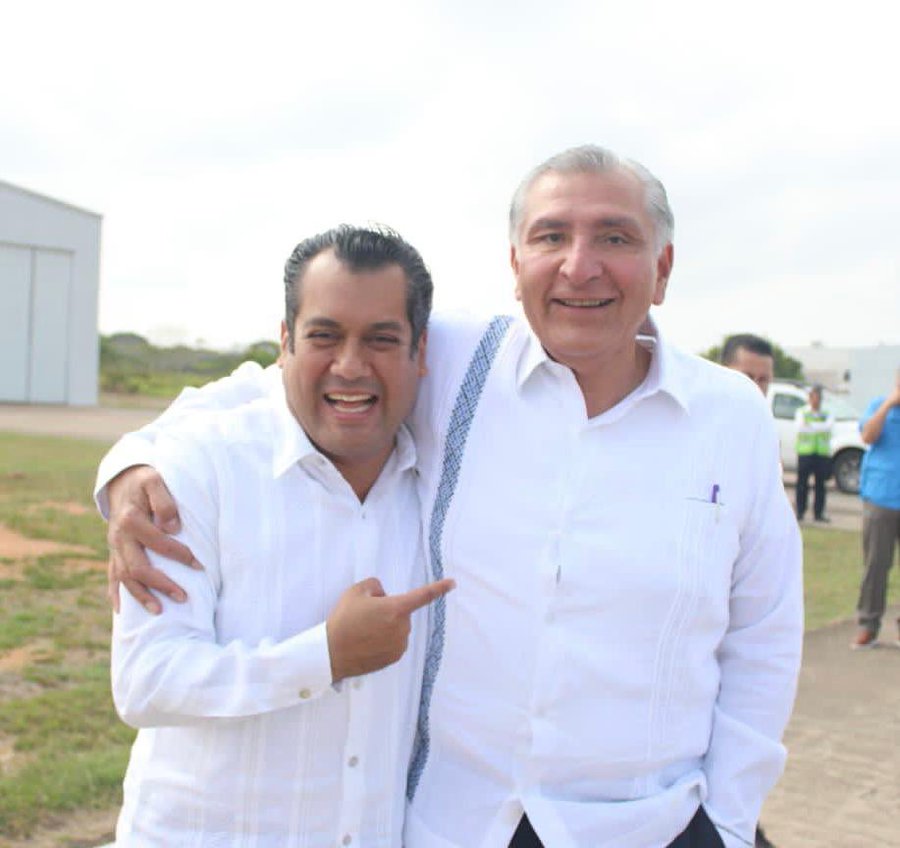 Adán Augusto con Gutiérrez Luna en Veracruz