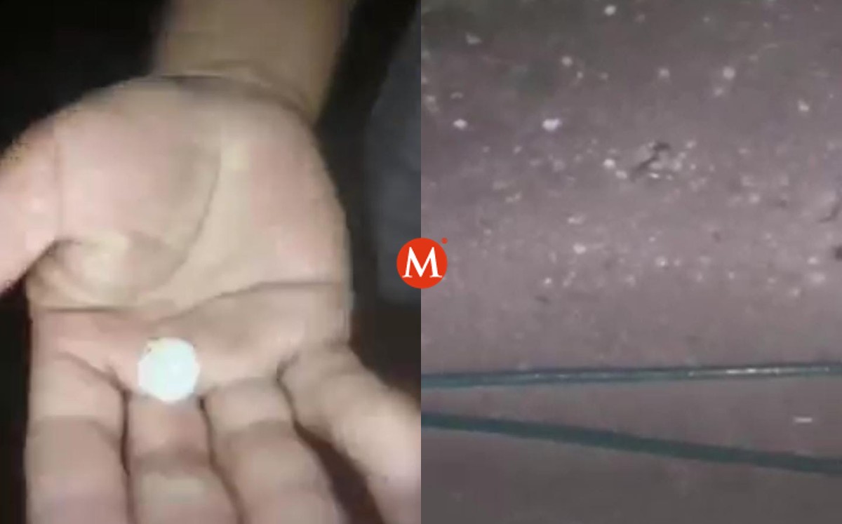Cae granizo al norte de Veracruz. (Especial)