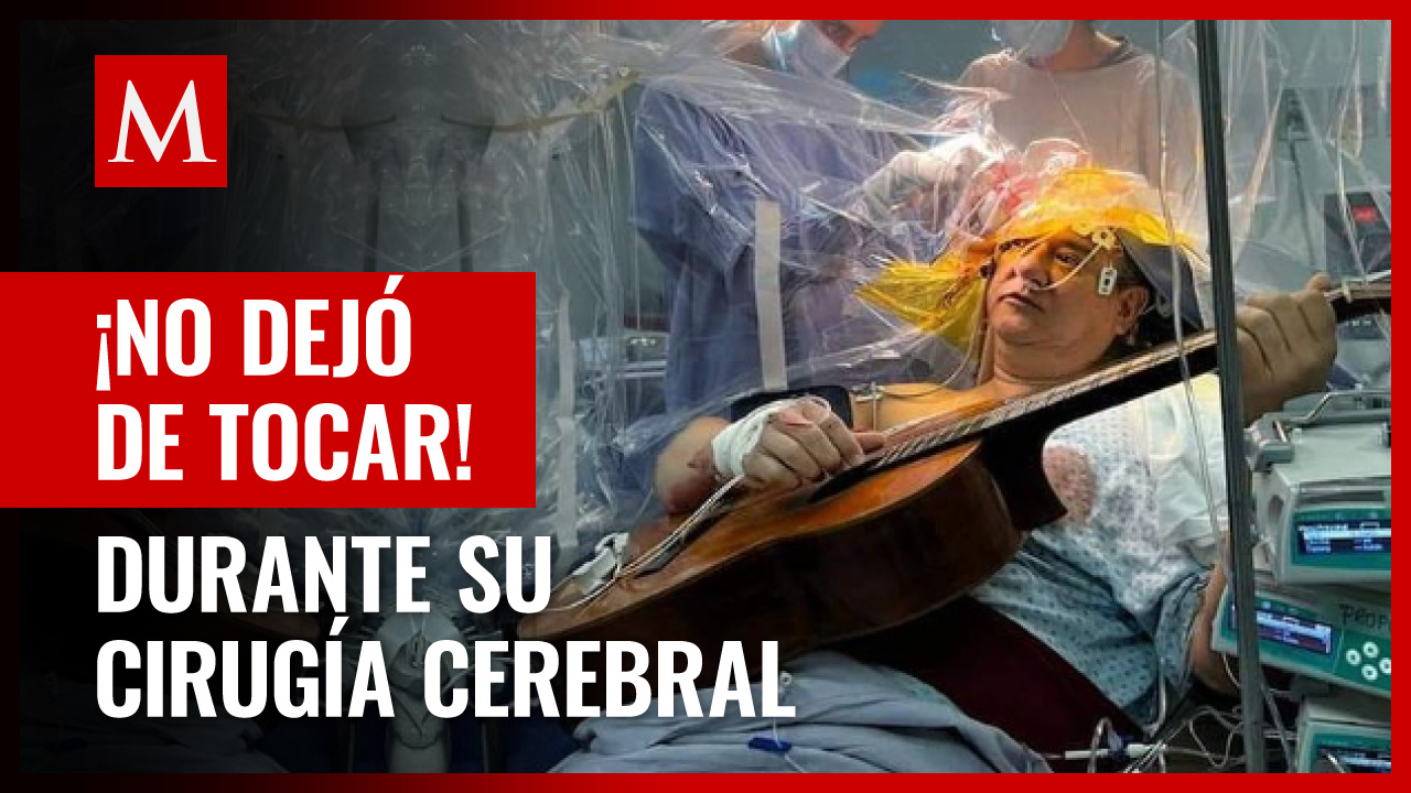 Hombre sometido a cirugía cerebral toca la guitarra durante todo el proceso
