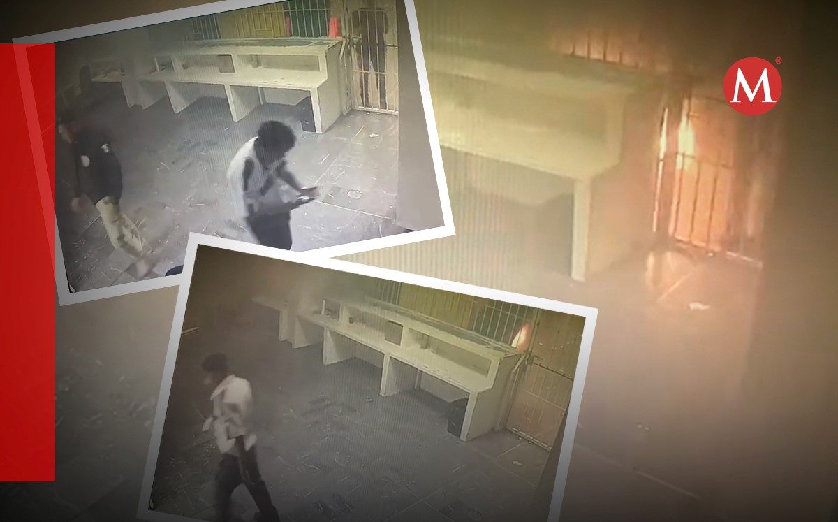 El video muestra el momento del incendio en la estación del INM. | MILENIO
