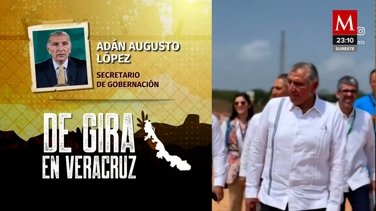 Adán Augusto pasea con diputado en Veracruz, a dos día de incendio en estación migratoria