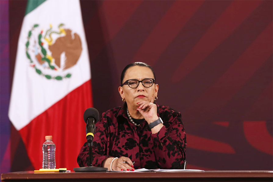 Conferencia del Gobierno Federal sobre incendio en el INM.│Ariana Pérez