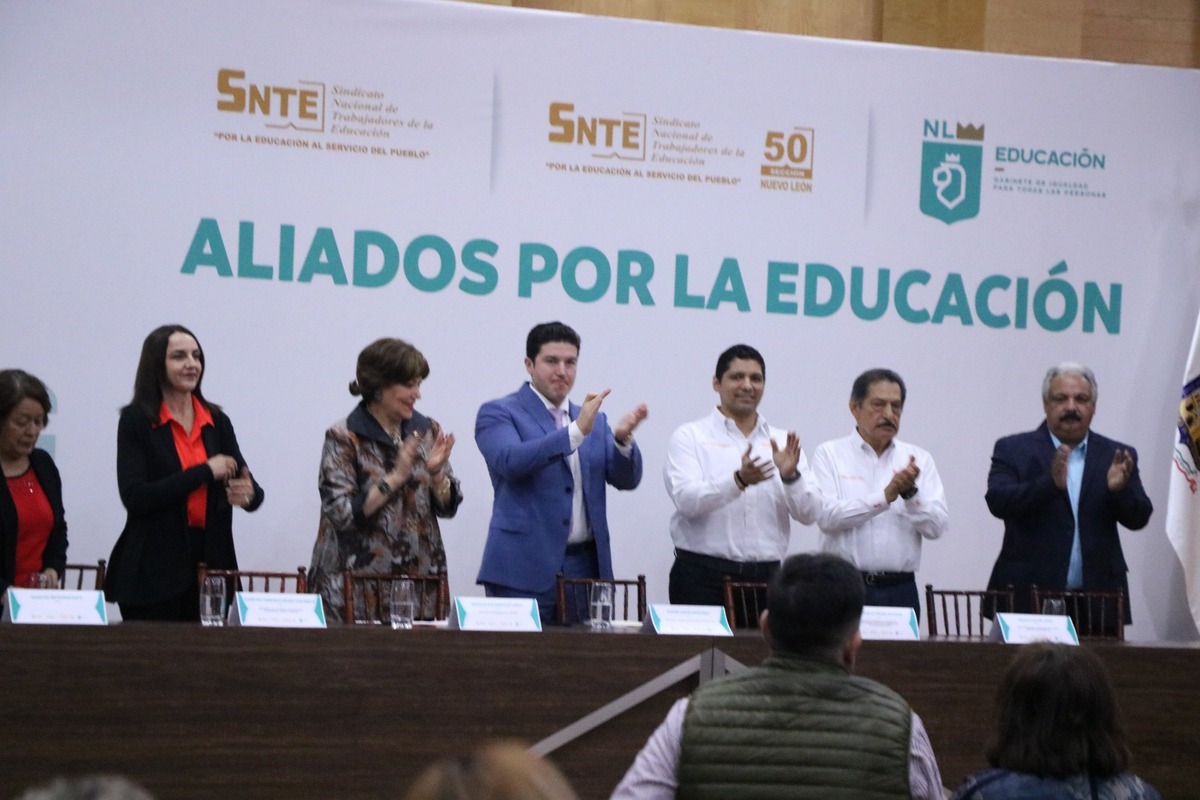 El gobernador de Nuevo León asistió a la presentación de la estrategia Aliados por la Educación. Foto: Raúl Palacios