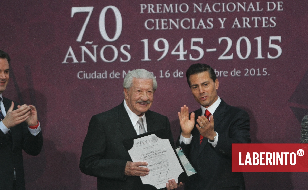 Ignacio López Tarso en la recepción del Premio Nacional de Ciencias y Artes 2015. (Foto: Javier Ríos | MILENIO)