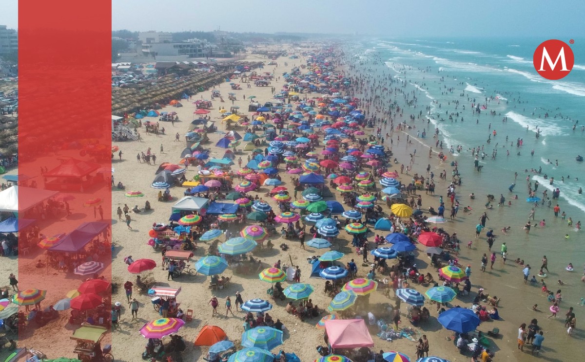 Playa Miramar durante las vacaciones de Semana Santa.
