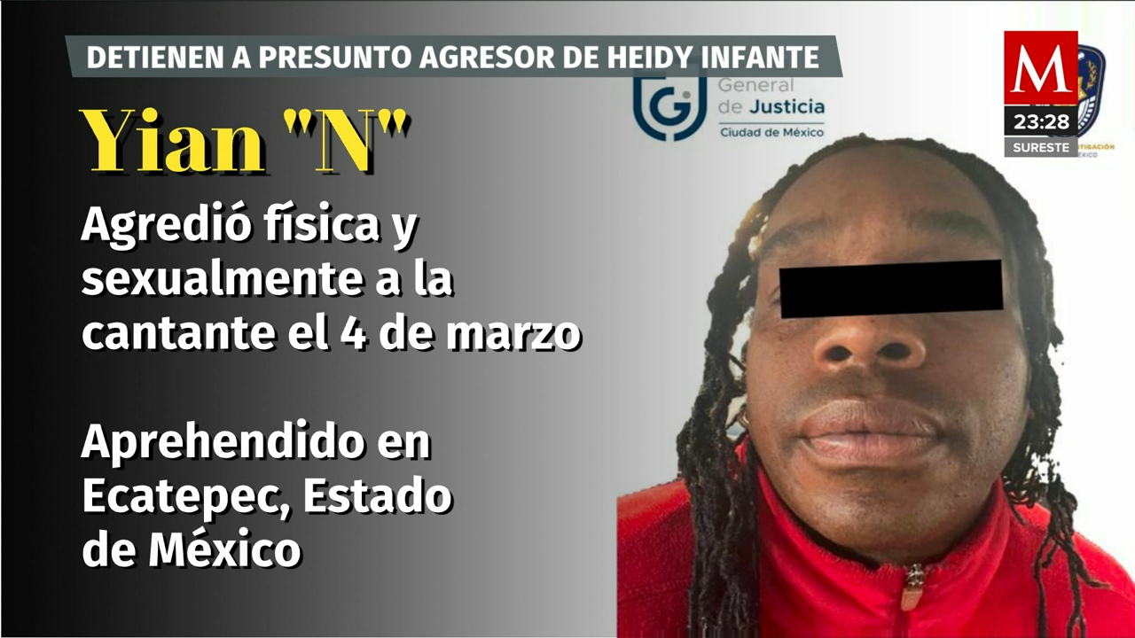 Es detenido el presunto agresor de la cantante Heidy Infante