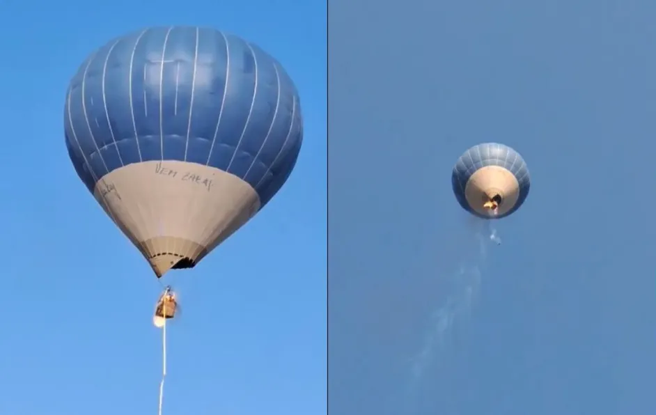 Globo aerostático se incendia en Teotihuacán; reportan al menos dos muertos