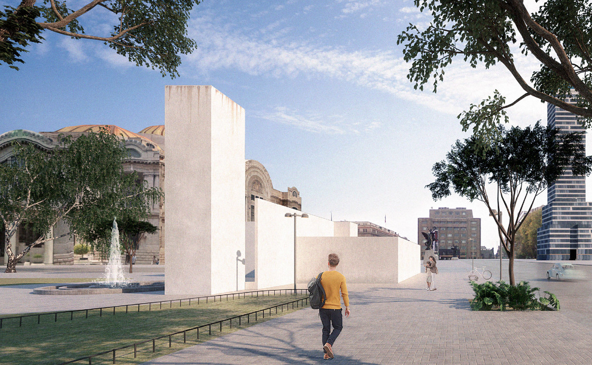 Render de la instalación 'Fuera de lugar'. (Cortesía: Arquine)