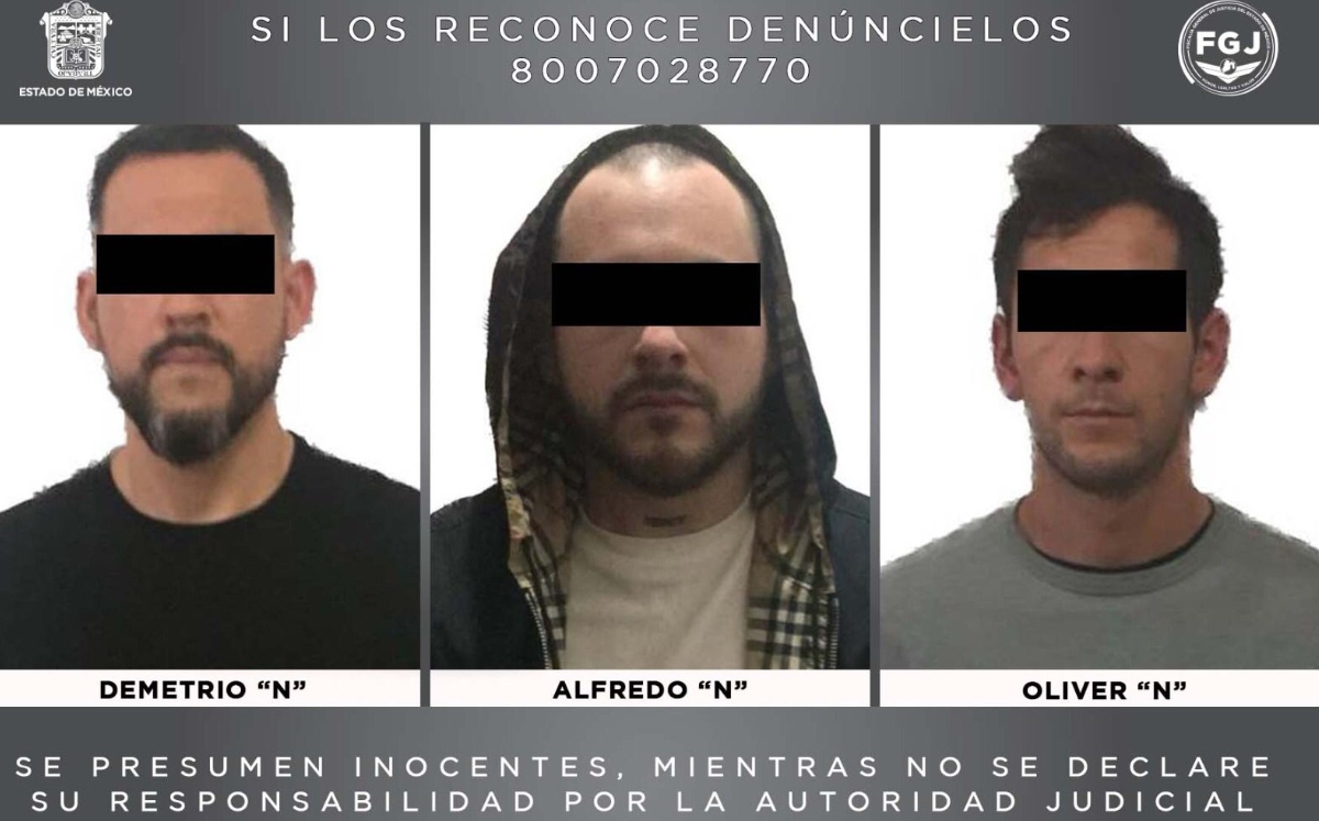 Caen tres presuntos integrantes de la Familia Michoacana en Metepec. (Especial)
