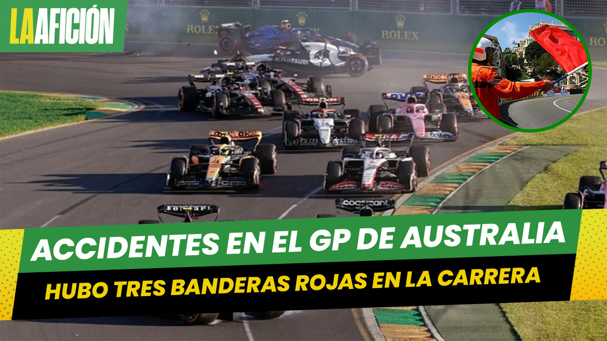 Los accidentes que provocaron tres banderas rojas durante la carrera del GP de Australia