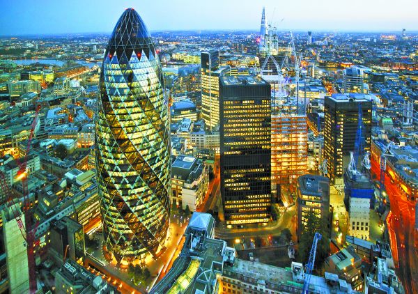 Vista de los edificios de la City de Londres. Shutterstock