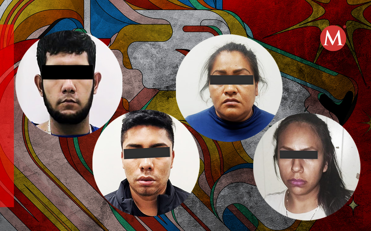 Los detenidos fueron dos hombres y dos mujeres. Foto: Especial