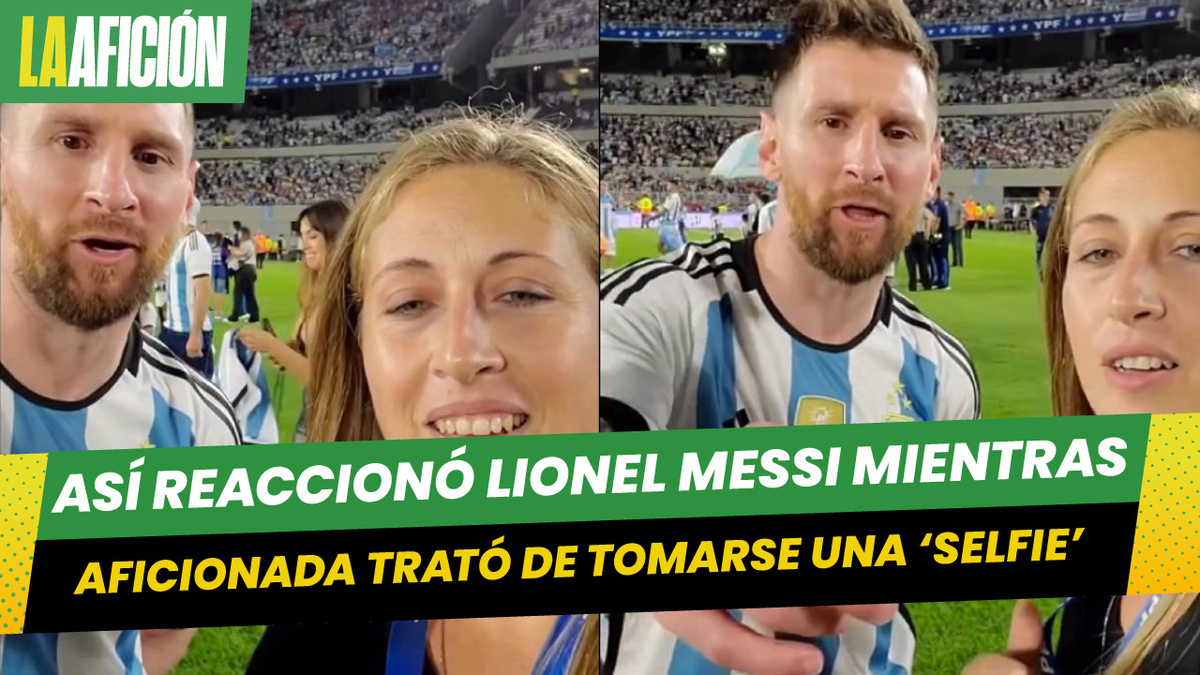 Aficionada se metió a la cancha para sacarse una 'selfie' con Lionel Messi