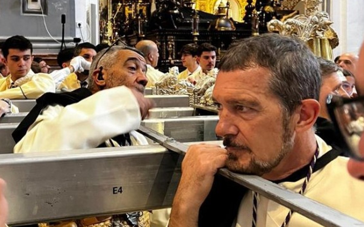 Antonio Banderas en las fiestas de la Virgen de las Lágrimas en Málaga. / Instagram