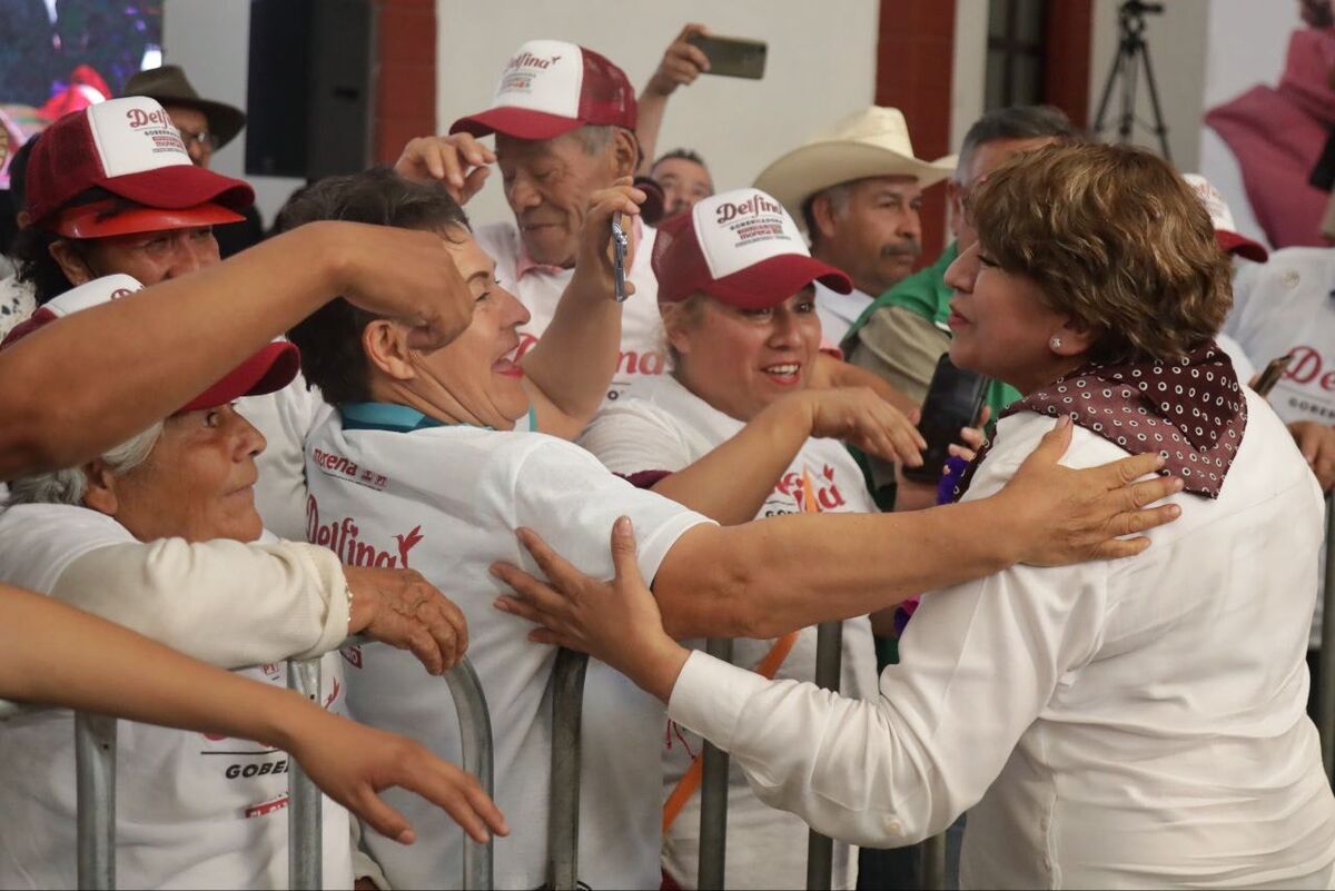 Delfina Gómez visita Timilpan durante campaña. (Especial)