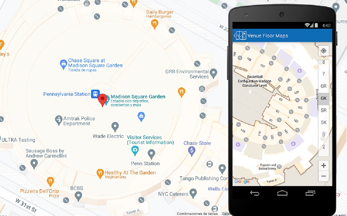 Mapa de interiores de Google.