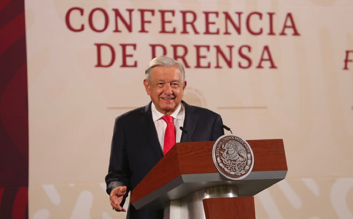 El Presidente en su conferencia de hoy en el Slón de Tesorería de Palacio Nacional. | Javier Ríos