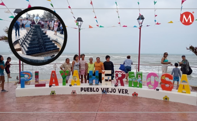 Turistas extranjeros visitan playa Hermosa en Pueblo Viejo