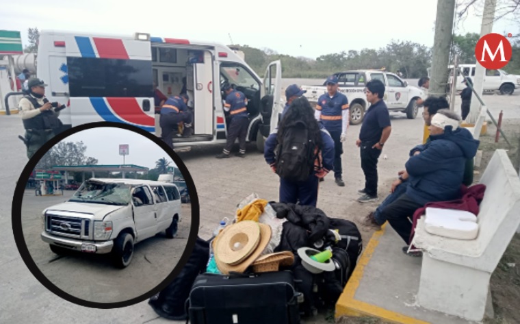 Vuelca vehículo en Pueblo Viejo con destino a Tampico