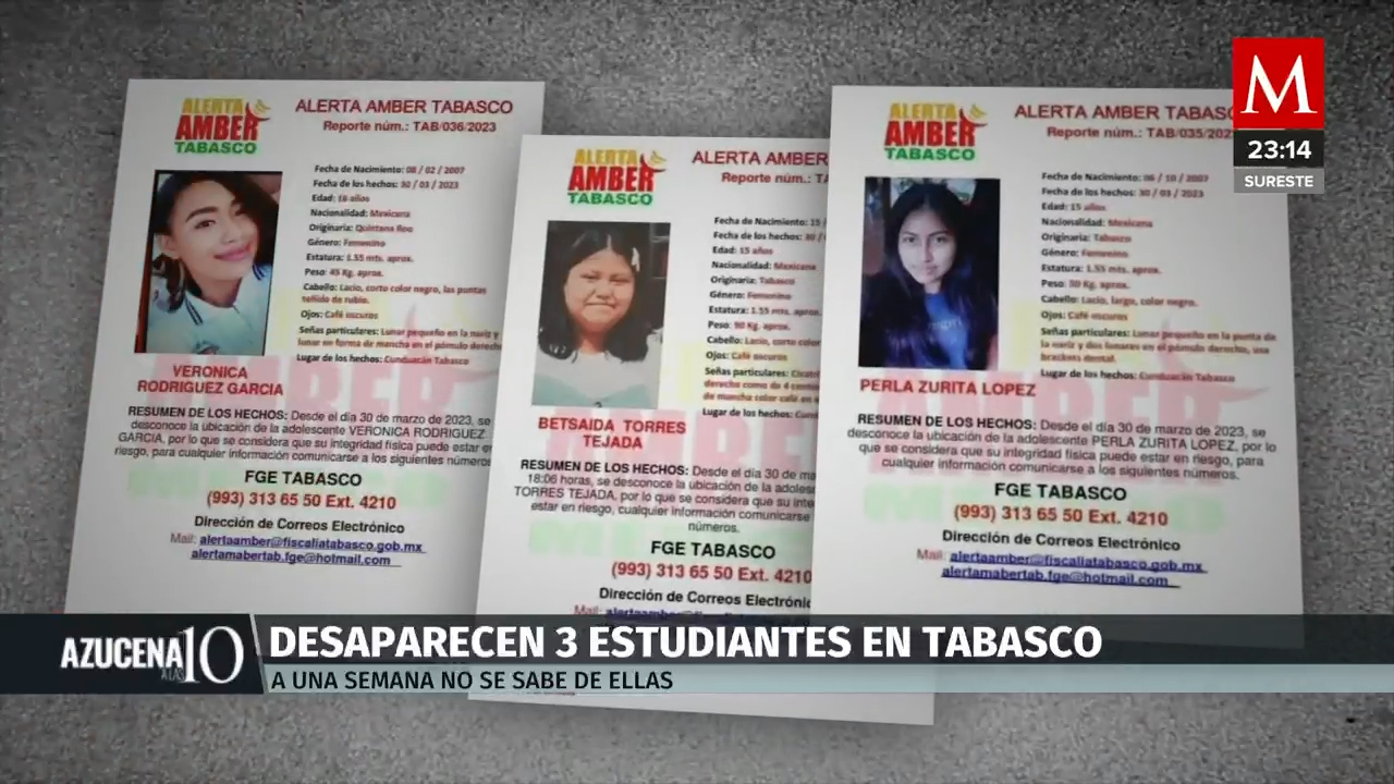 Desaparecen tres estudiantes de bachillerato en Tabasco