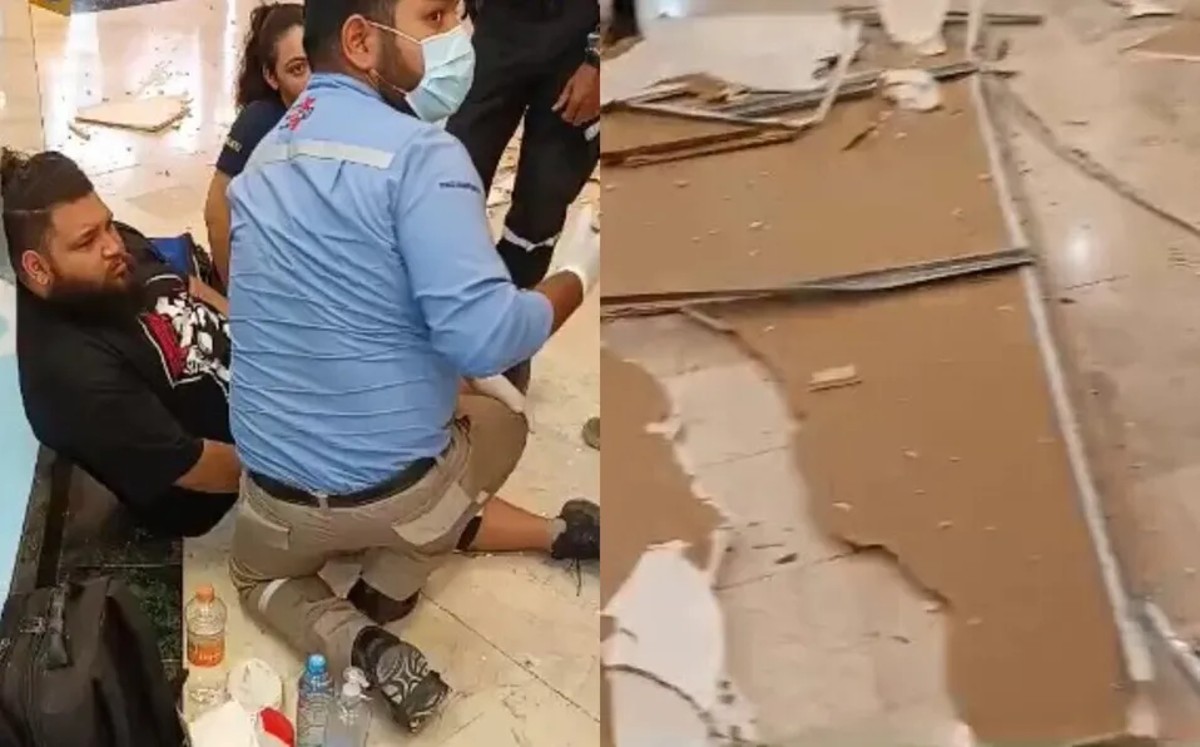 El joven señaló que no ha podido acudir a su trabajo en un call center ante la herida que sufrió por la caída del plafón.  |  Especial