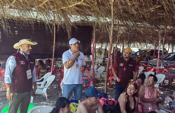 Personal de la Secretaría de Turismo recorre playas de Acapulco e Ixtapa