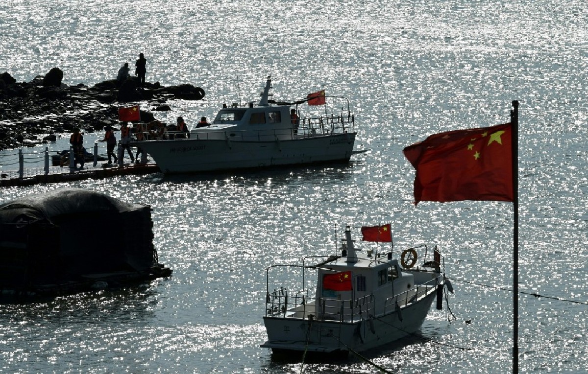Buques chinos en costas de Taiwán (AFP)