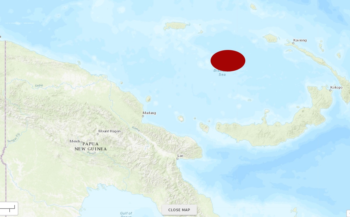 La localidad más cercana es Kavieng, capital de la provincia de Nueva Irlanda. | Captura