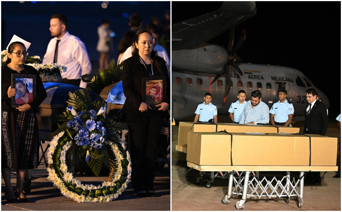 Llegan a Guatemala y Honduras cuerpos de migrantes muertos en Chihuahua. | AFP