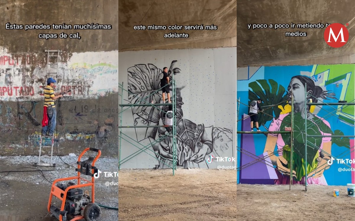 Murales en el macrojardín de Tampico; cómo los hicieron
