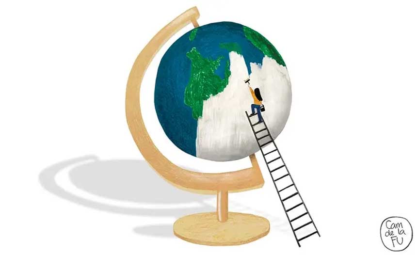 El reto era eminentemente global porque traspasaba fronteras y divisiones políticas. | Cam de la Fu