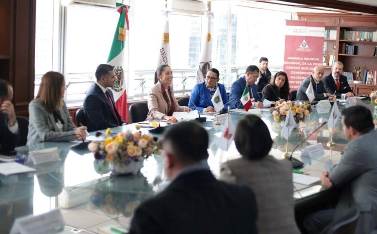 Sheinbaum encabezó la reunión junto con la titular de la SSPC. | Especial
