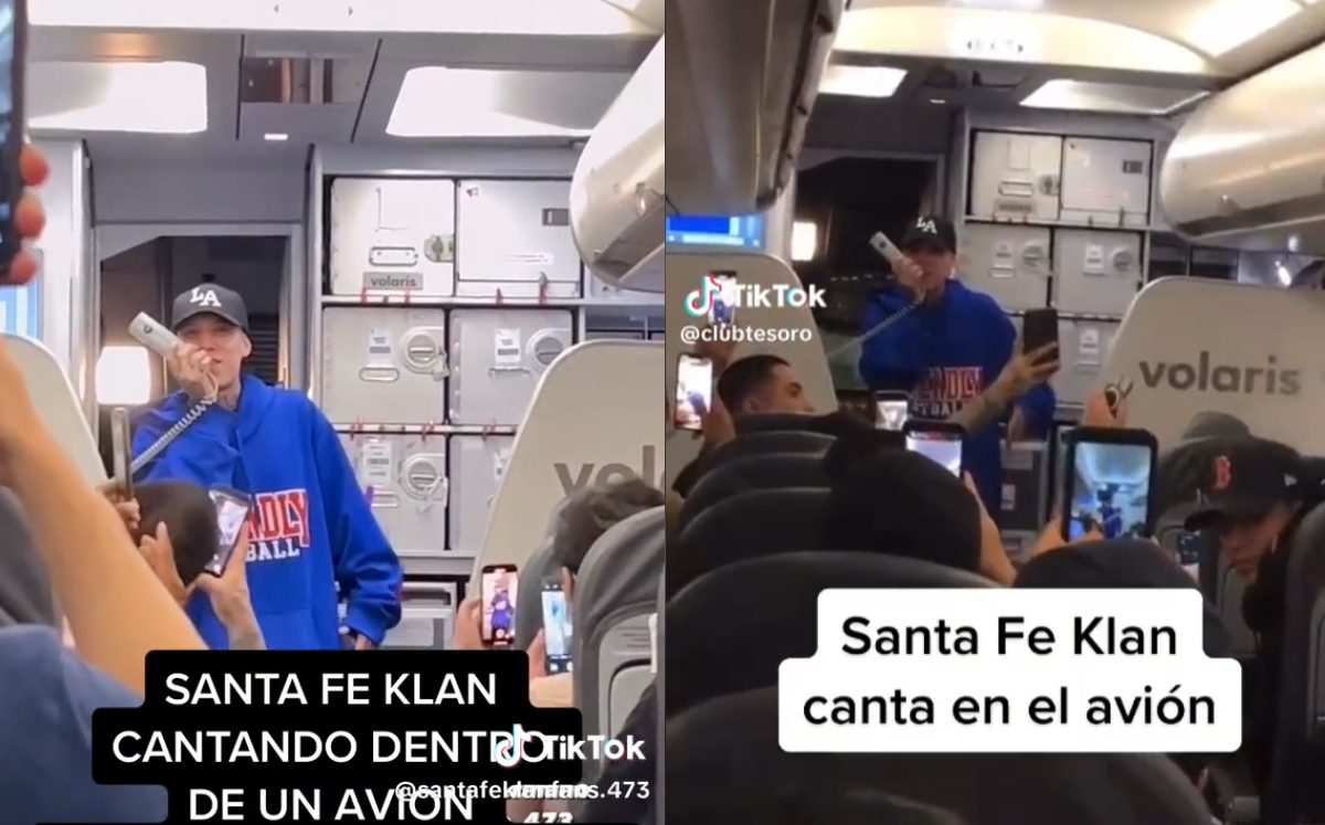 Santa Fe Klan canta en un avión | Especial