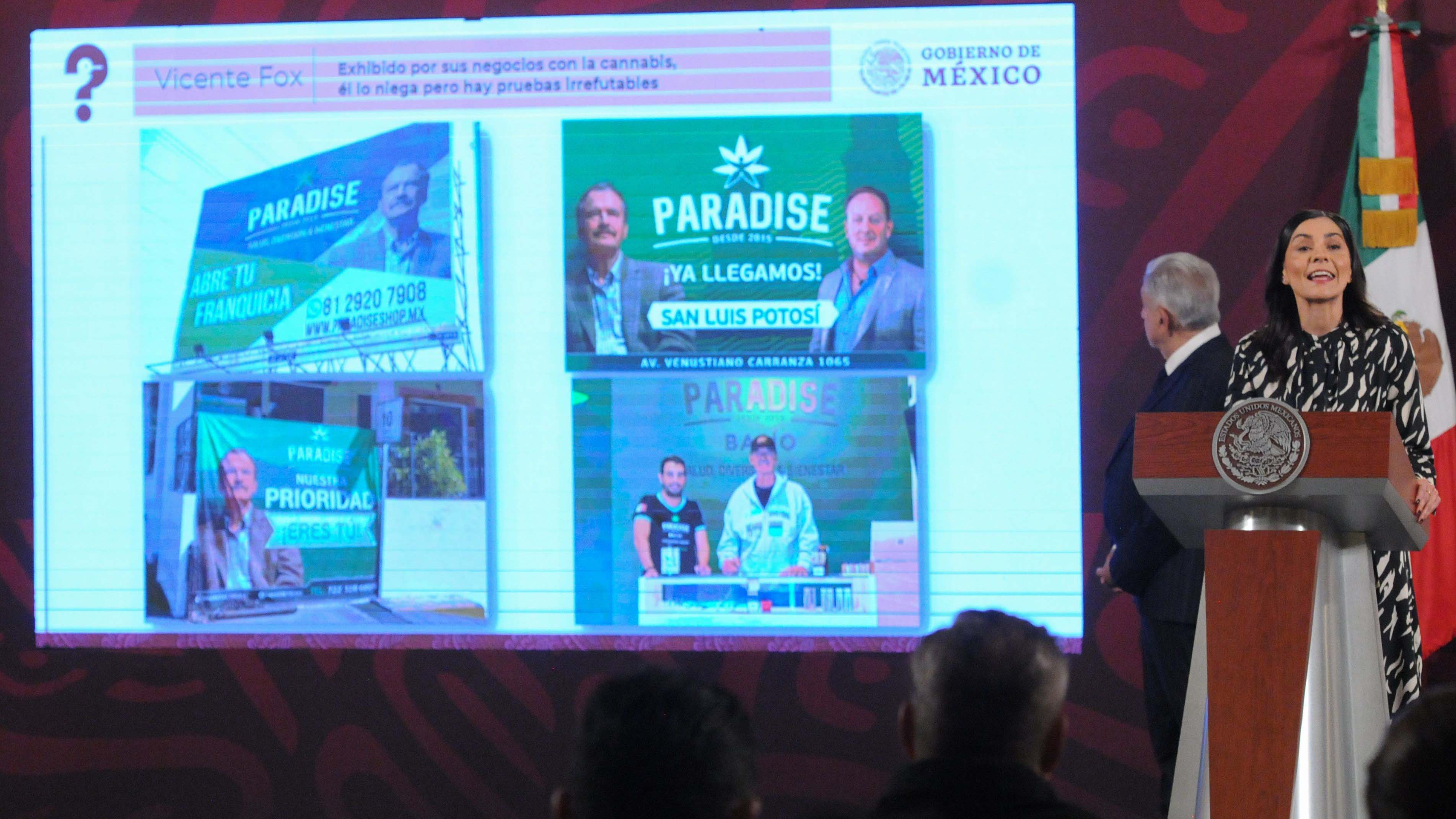 Vilchis desmiente y exhibe pruebas de negocios cannábicos de Fox