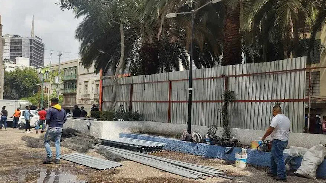 Batres aclara disputa por Plaza Giordano Bruno; alcaldía no cuenta con permisos de remodelación