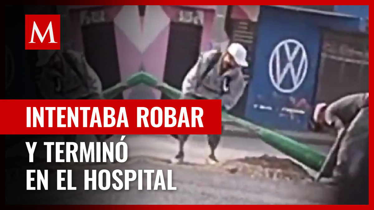 Hombre que trataba de robar poste de luz en SLP es arrollado