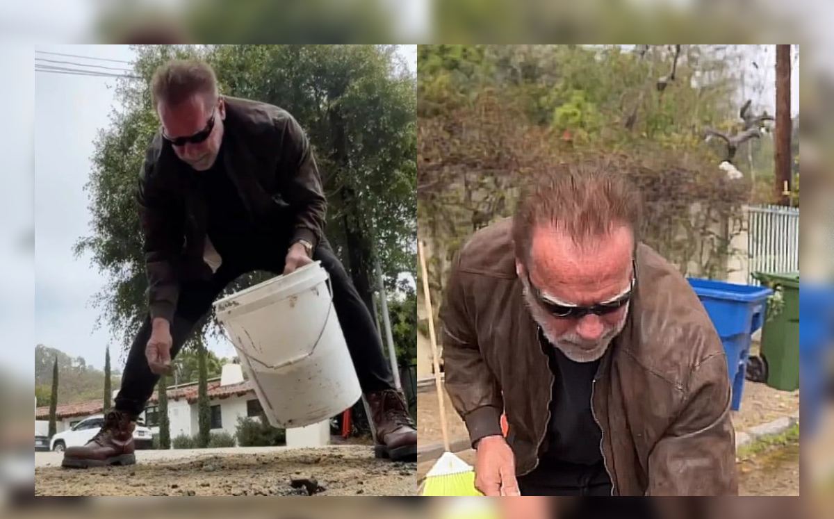 El actor mostró cómo reparó el bache (Especial).