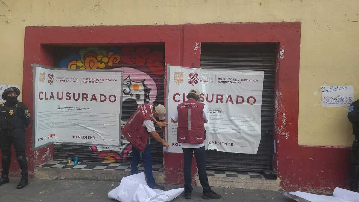 Ciudad de México clausura establecimientos.